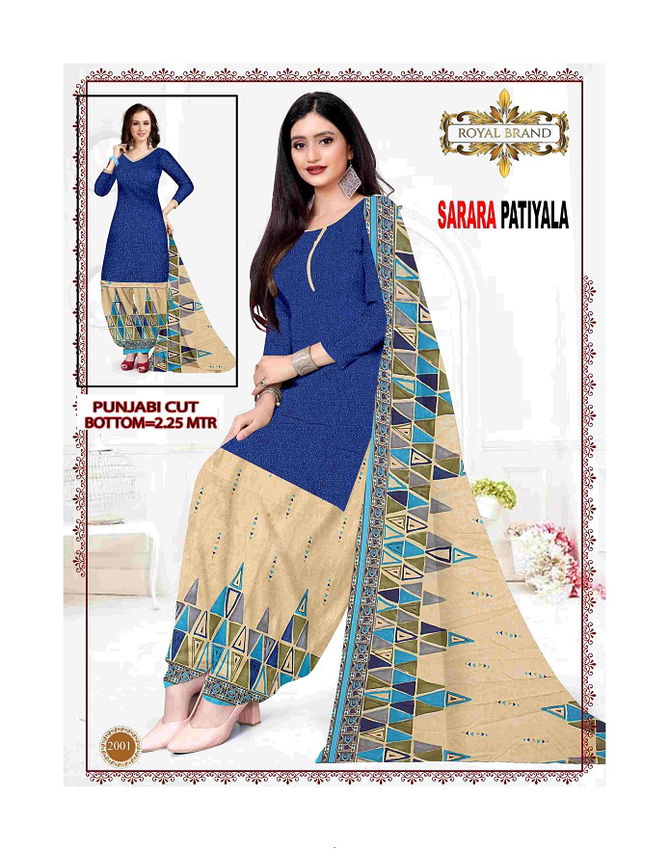 Royal Sarara Patiyala 1 Indo Casual Daily Wear Printed Cotton Dress Material Collection